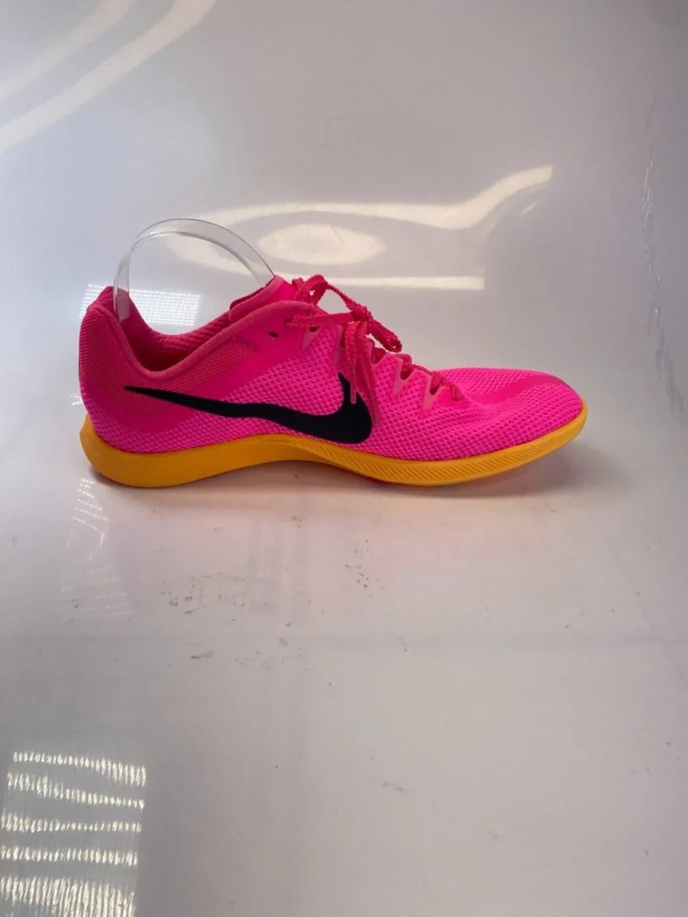 Nike Zoom Rival Track & Field Distance Hyper Pink With Spikes Cleats mens Sz 12